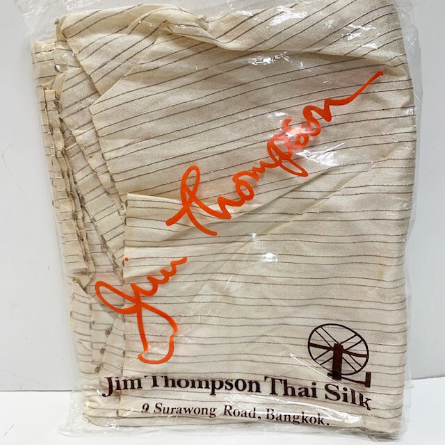 New Jim Thompson Thai Silk Natural Cream Fabric from Bangkok Thailand 3.5 Yards