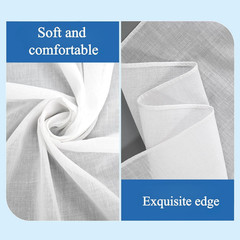 24-Pack White Cotton Bandanas for Tie Dye, 22X22 Inch Solid White DIY Blank Hank