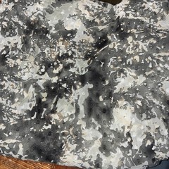 Black Camo Sheer Fabric With Shine 56” X 96” Rayon, Black, Grey, White