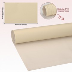 63×39.4in Faux Leather Sheets, Faux Leather Fabric Vinyl PVC, Beige