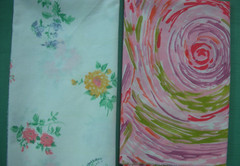 VTG UPCYCLED FLORAL BED SHEET FAT QUARTERS 18 X 22 LOT 20 COT/POLY CRAFT SEWING