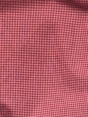 10 Yards Vtg Mission Valley Textiles Cotton Gingham Plaid Fabric Dark Red USA