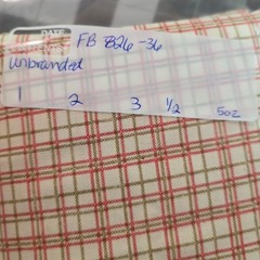 Plaid Fabric Red Tan Grid Pattern Sold by the Yard