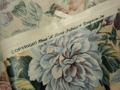 Vtg House ‘N Home Fabrics Draperies Floral Flower Fabric 90” by 50”