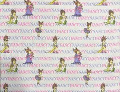 Fancy Nancy Flannel Purple Fabric Springs Creative 36″ x 42″w BTY By The Yard