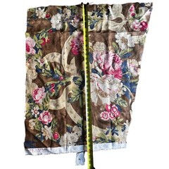 2X Ralph Lauren 100% Linen Fabric Juniper Berry “Heathersage Floral” Brown Cream