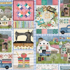 Shop Hopping by Beth Albert Fabric Or Panel 3 Variations Your Choice