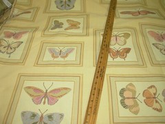 10 YDS VS DECORATION BUTTERFLIES EMBROIDERED SPAIN UPHOLSTERY FABRIC FOR LESS