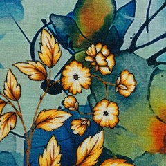 1M X 1.50M Modal Jersey Ulla Floral Green Blue