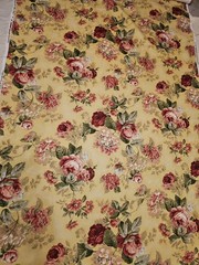 VTG 1997 Richloom Platinum Collection Fabric Floral Rose Screen Print 1 Yard