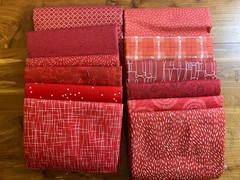 Shades Of Red Bundle GE Designs Stash Builder Bundle 12 1/2 Yard Cuts B4