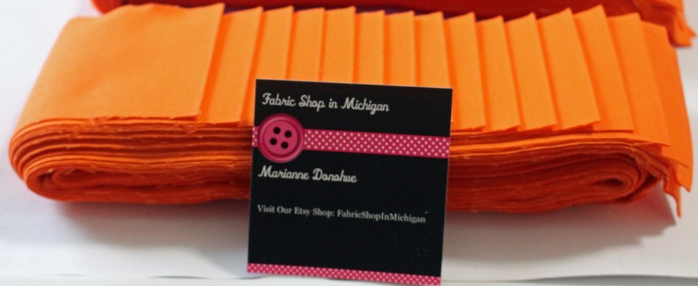 jelly roll Orange Solid Half Pack, Twenty (20) 2.5 inch strips