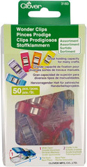 Mini Fabric Wonder Clips Assortment 50 Pcs Quilts Handbags Heavyweight Fabrics