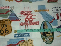 1.25 Yds “Route 66″ The Alexander Henry Fabric 2002 44” Wide Vintage