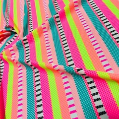 Spandex Stretch Fabric Animated Colorful Stripes print 60″ wide Swimsuit By Yard