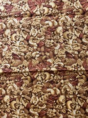 Snack Attack Nuts Food FQ (26” x 22”) Kanvas Cotton Fabric – New