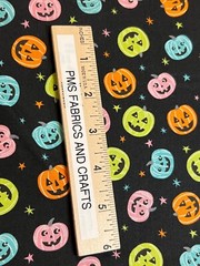 MODA Halloween Fab Boo 100% cotton fabric yard 36 x 44 Black 22482 23 Pumpkins