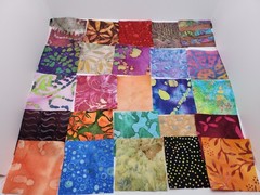 2.5 INCH (2.5 X 2.5) Mixed Prints QUILT SQUARES Batik