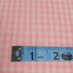 4.25 yards Pink & White Check 7 per inch Fabric Synthetic Polyester- 44″ width