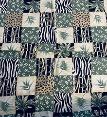 VTG Tropical Foliage & Animal Print Themed Cheater by Fabric Traditions BTFQ