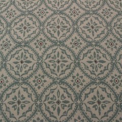 ARAISA PEACOCK TURQUOISE BLUE GEOMETRIC MEDALLION JACQUARD FABRIC BY YARD 54″W