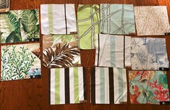 WALFAB 12 pcs Tropical & Stripes 11 1/4 x 12 3/4″ Fabric Samples