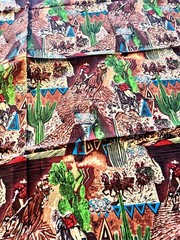 Western Cowboy Cotton Fabric S Shamash and Sons 40×34”