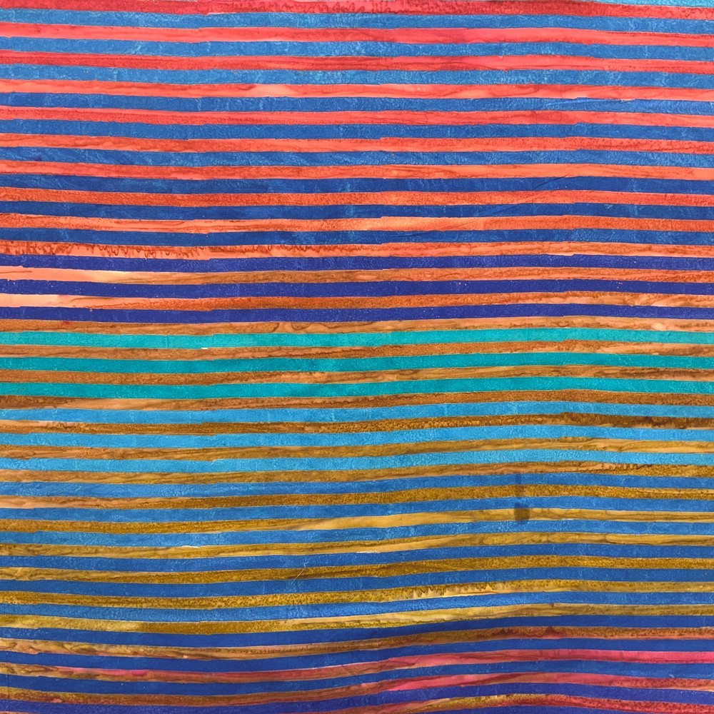 1 Yard Cut of Lunn Fabric Half Inch Stripe Batik 100% Cotton 1753 Park