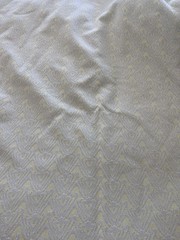 Vintage 70s Metallic/Lurex Yellow White Fabric BTY Slight Discoloration