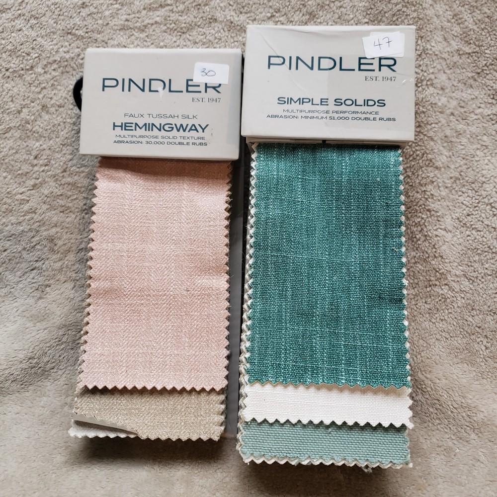 Pindler and Pindler Simple Solids and Hemingway Fabric Sample Books 77pcs