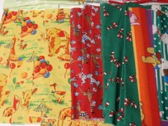Lot Printed Fabric Rectangular Scraps: Halloween, Easter, Christmas, Floral…