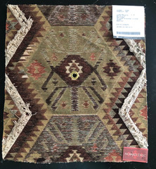 KRAVET Vintage Kilim in Sage 16 x 17 3/4″ Woven Nomad Chic Fabric Sample