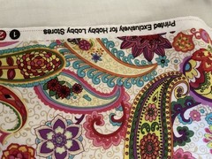 Cotton Fabric Colorful paisley By hobby lobby 41”X 36” 00
