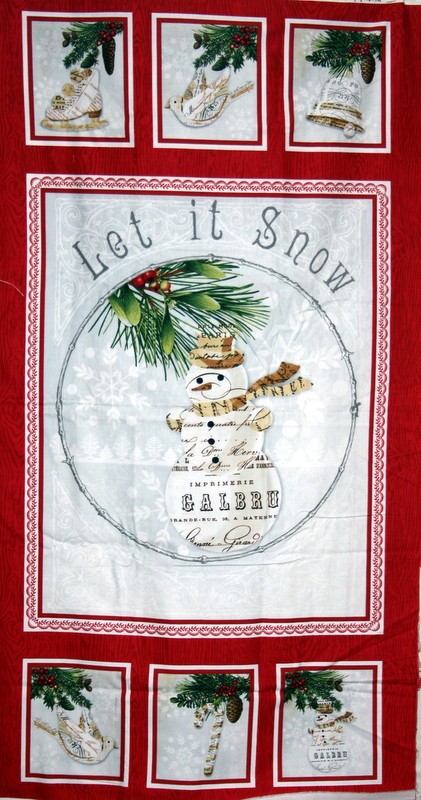 WINTER LODGE LET IT SNOW PANEL FROM STUDIO E – 100% COTTON FABRIC