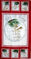 WINTER LODGE LET IT SNOW PANEL FROM STUDIO E – 100% COTTON FABRIC