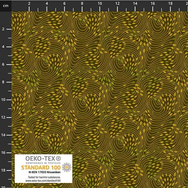 Stof European Quilting Fillippa’s Line Lines Oblong Dots Chestnut Fabric By Yd