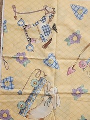 Vintage Debbie MUMM Yellow Baby Themed Mumms The Word Collection Fabric 1 Yard