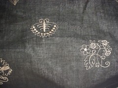 7Y GP & J Baker V6014 Animalium Black Sheer Embroidered Animal Upholstery Fabric