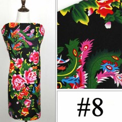 1M Flower Print Cotton Fabrics for Clothes Bedding DIY Chinese Ethnic Style SPW
