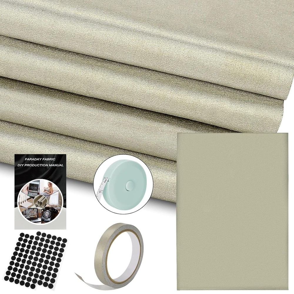 Faraday Fabric,Faraday Cloth 43”x129” with Faraday Bags and Faraday Tape,Mili…