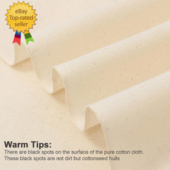 63In X 10.9 Yards 100% Cotton Muslin Fabric, Medium Weight Natural Unbleached Mu