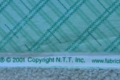 By 1/2 Yd, Vintage, Blue & Green Diagonal Stripes, Fabric Traditions, P7724