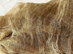 36” X 36” Piece Coffee Stained Primitive Cheesecloth Halloween Folk Art Crafts
