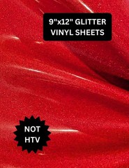 Red faux leather glitter vinyl fabric sewing embroidery purses 9″ x 12″sheets