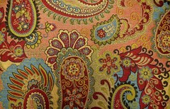 Mix It Up Carnival Burgundy Blue Green Gold Paisley Swavelle Mill Creek Fabric