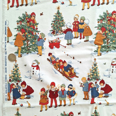 VTG 2000 Winter Wonderland Alexander Henry De Leon Cotton Flannel Fabric 1.4 YD