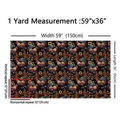 Chicken Print Fabric By The Yard,Farm Animals Upholstery Fabric for Chairs So…