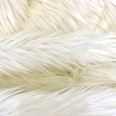 Eden IVORY Shaggy Long Pile Soft Faux Fur Fabric by the Yard