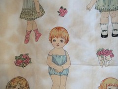 “Paper Dolls ” By Sheryl Rae Marquez Windham Fabric Cotton VTG. RARE 1YX44″W