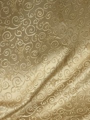 Gold Damask Jacquard Brocade Fabric (116in.) Sold By The Yard